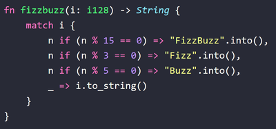 A fizzbuzz implementation in rust